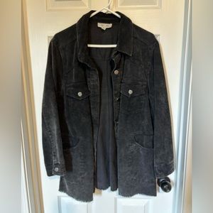 Like new She + Sky medium black corduroy shacket with pockets